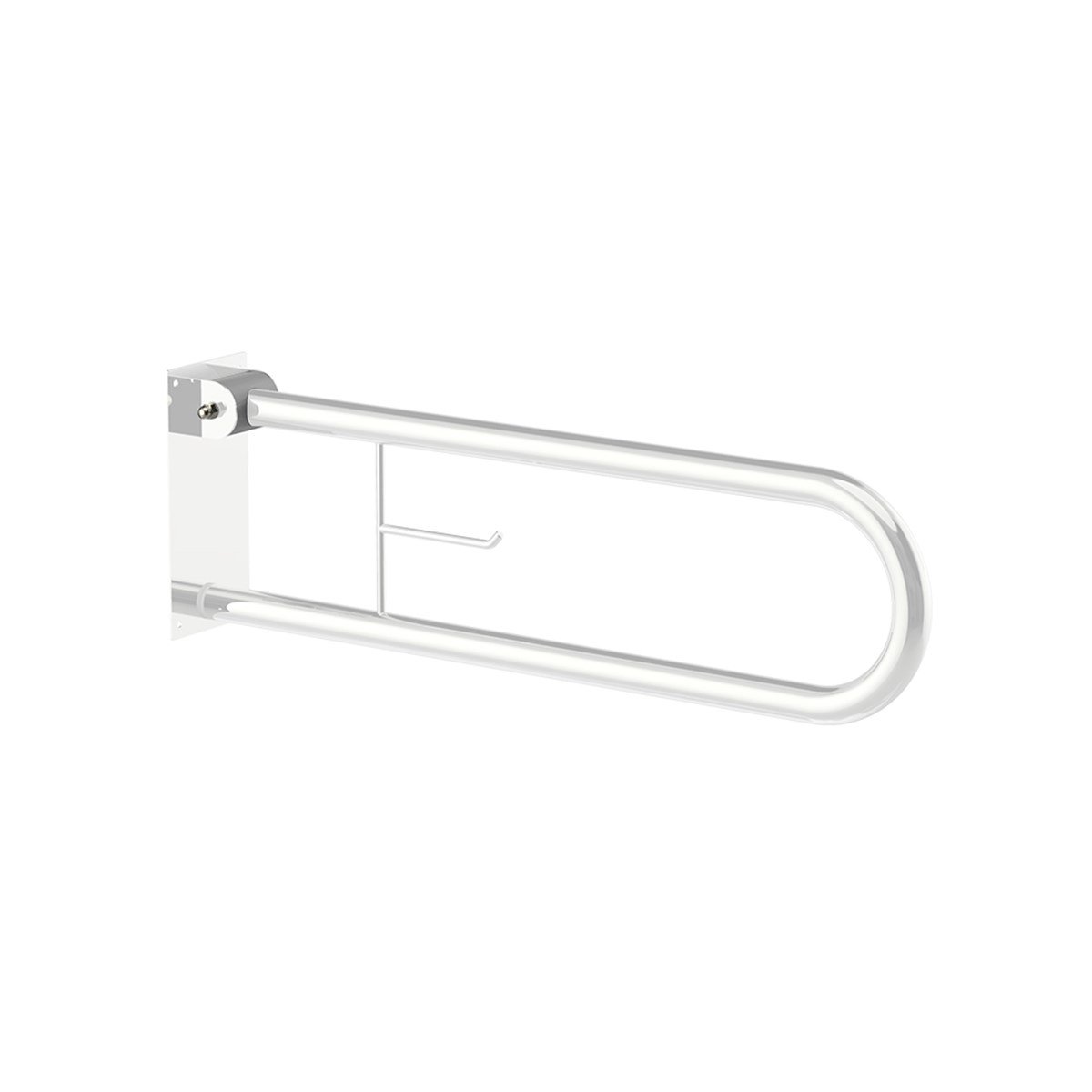 Maxiflow Mafsallı - Hareketli Wc Kağıtlıklı Tutunma Barı Beyaz Ø32 28810 küçük görsel