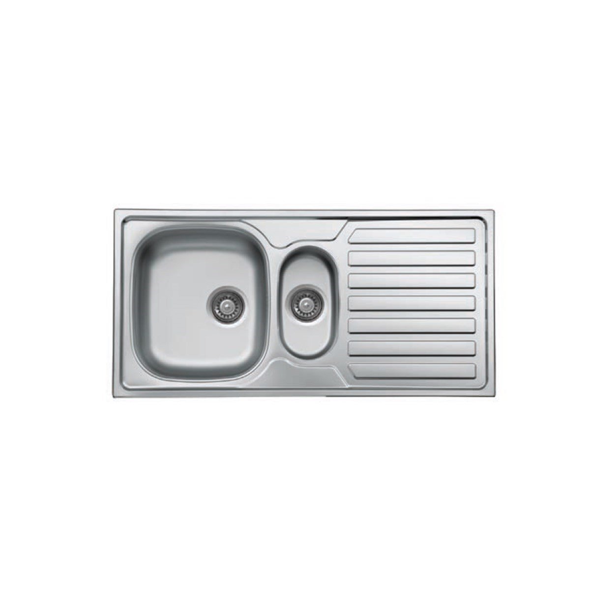 Krom Eviye Klasik 50x100cm 1.5 Göz Sağ (sifon Dahil) Ec-336 küçük görsel