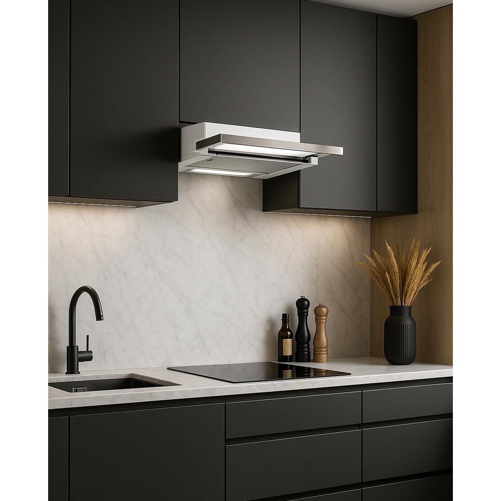 Alveus İnox Salyangoz Motor Çift Filtreli Aspiratör Alv-F6-Ecr-X (Ücretsiz Montaj) küçük görsel