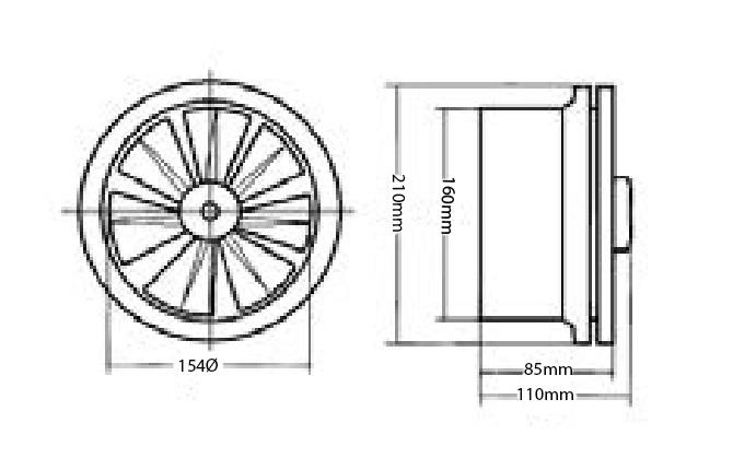 Mutlusan Mb160 Aksiyel Baca Aspiratör 25W küçük görsel
