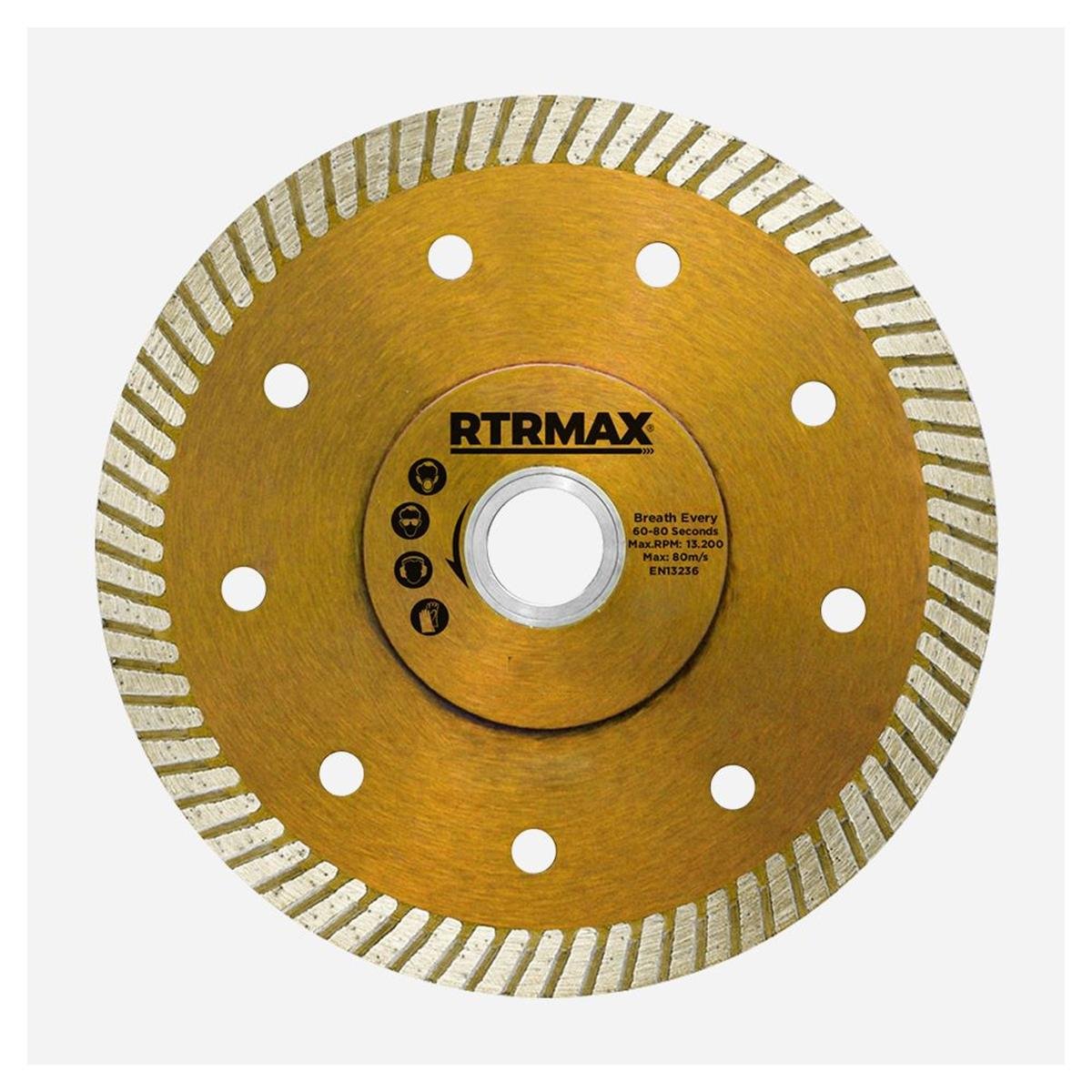 Rtrmax Reh180 Çapaksız Turbo Kesim Elmas Testere 180x1.8x22mm küçük görsel