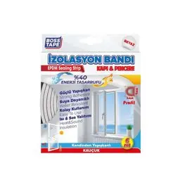 Boss Tape Kapı ve Pencere Epdm D Profil İzolasyon Bandı Beyaz 6 Metre görseli