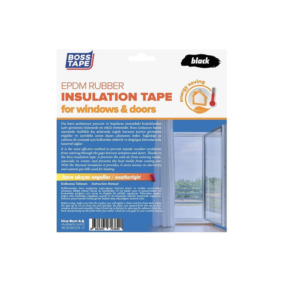 Boss Tape Kapı ve Pencere Epdm İzolasyon Bandı Siyah 15mmx5mt küçük görsel