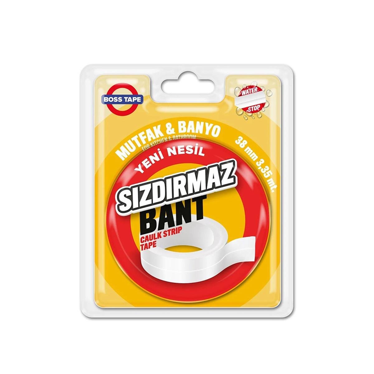 Boss Tape Banyo ve Mutfak Sızdırmazlık Bandı Eko 38mmx3.3mt küçük görsel