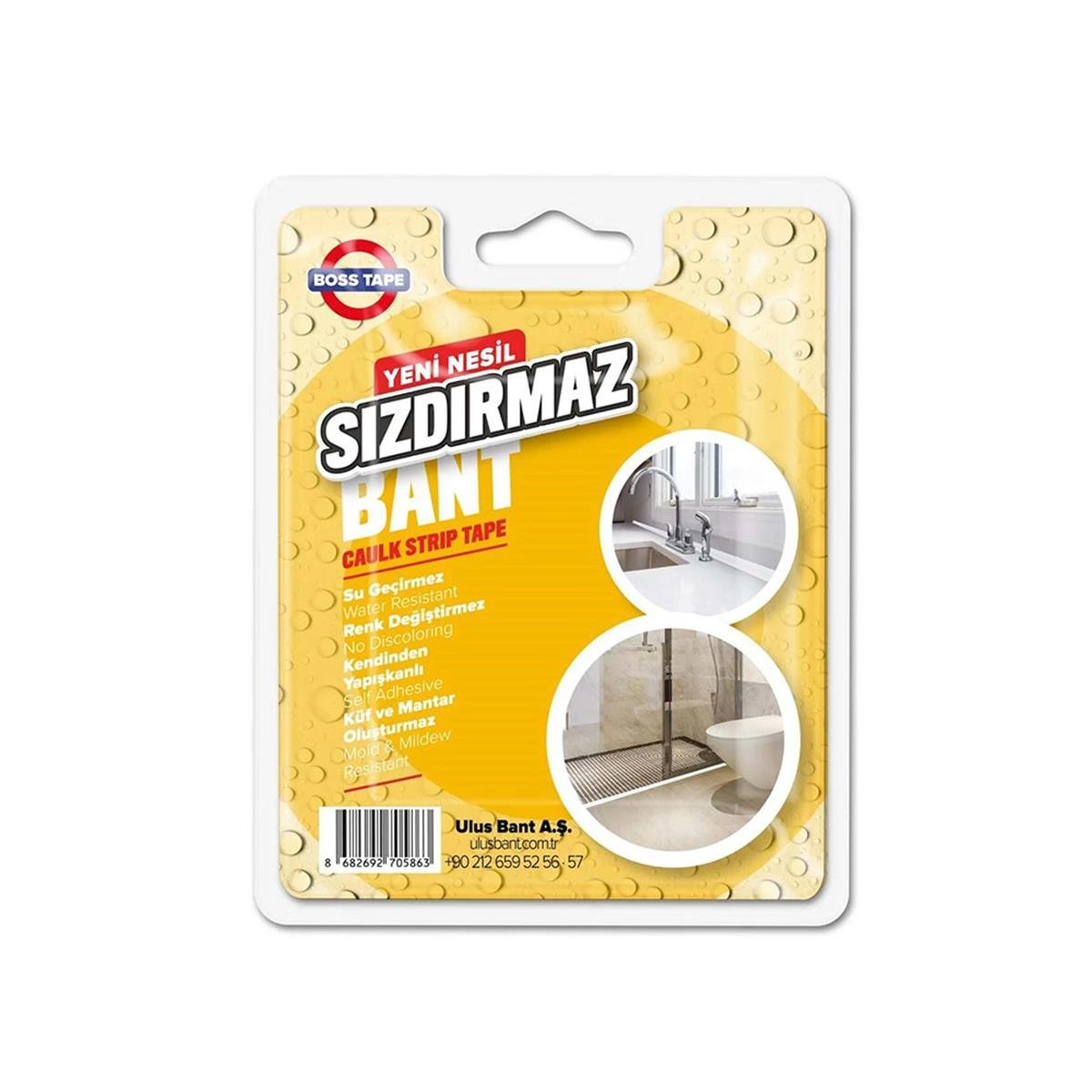 Boss Tape Banyo ve Mutfak Sızdırmazlık Bandı Eko 38mmx3.3mt küçük görsel
