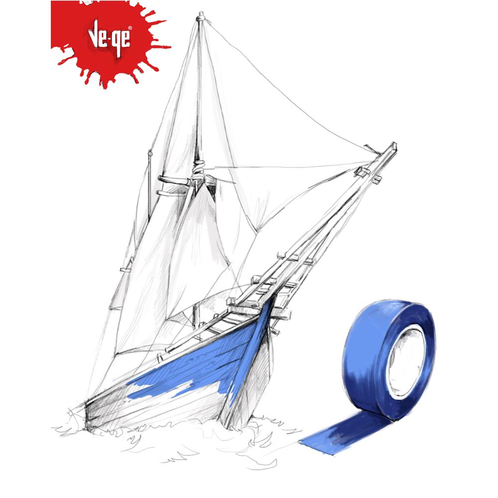 Vege Marin Dış Ortam Maskeleme Bandı Mavi 48Mm X 30Mt küçük görsel