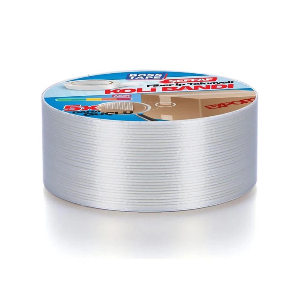 Boss Tape İp Takviyeli Çok Güçlü Koli Bandı 45mmx25mt küçük görsel
