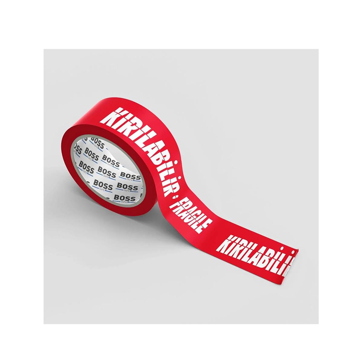 Boss Tape Kırılabilir Yazılı Koli Bandı 50mmx66mt küçük görsel