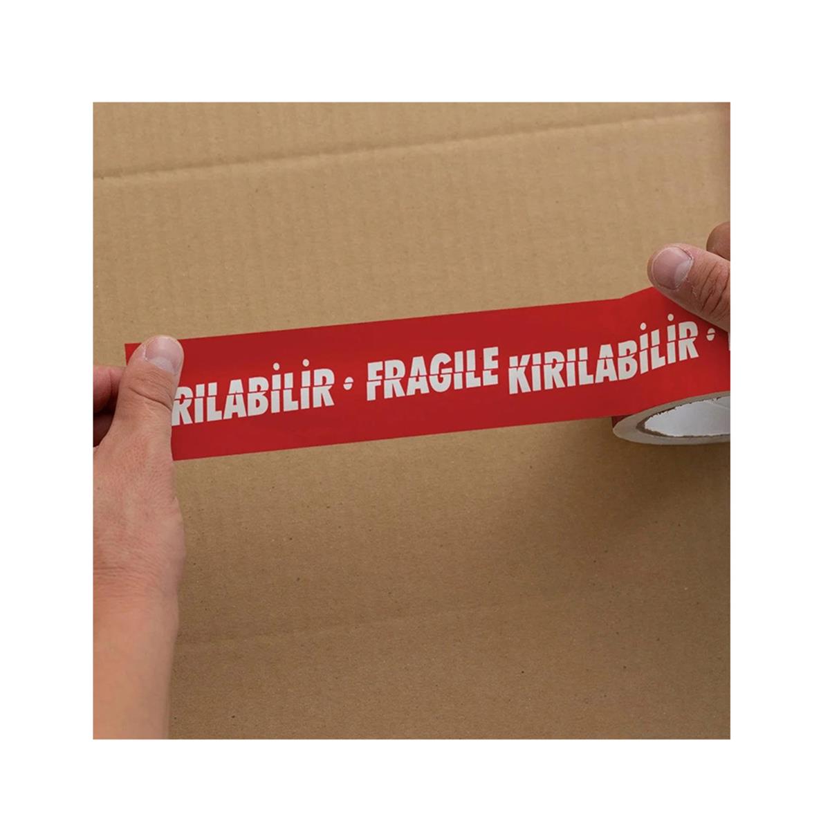 Boss Tape Kırılabilir Yazılı Koli Bandı 50mmx66mt küçük görsel