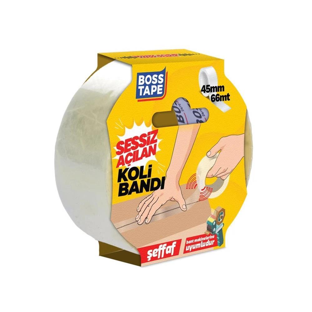 Boss Tape Sessiz Açılan Koli Bandı 45mmx66mt küçük görsel