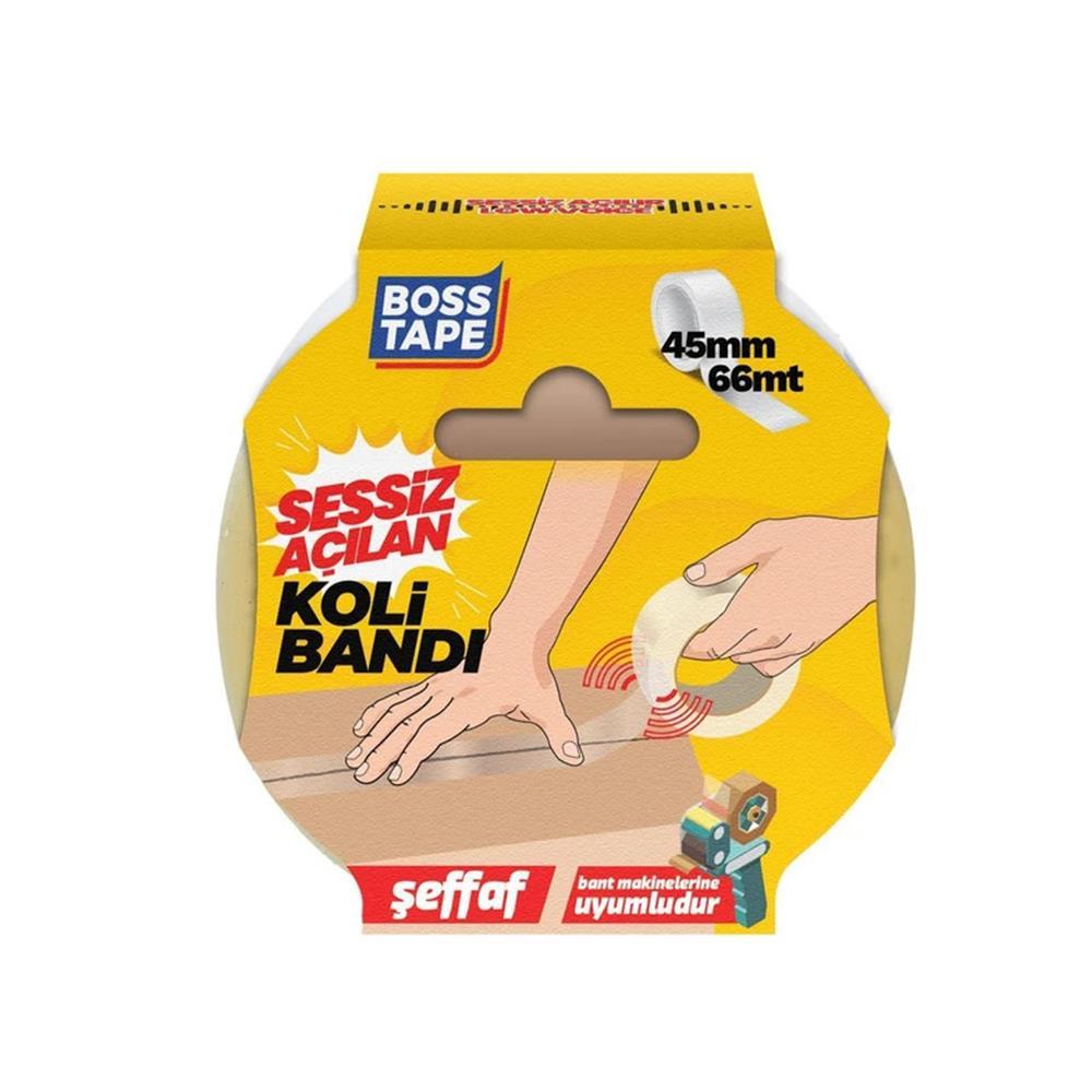 Boss Tape Sessiz Açılan Koli Bandı 45mmx66mt küçük görsel
