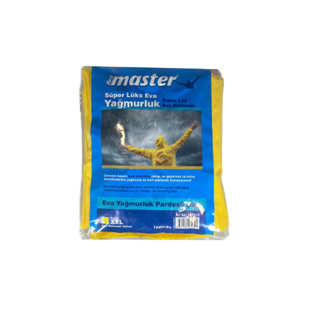 Pvc Eva Yağmurluk Pardesü Sarı 0.13MM (Unisex) küçük görsel