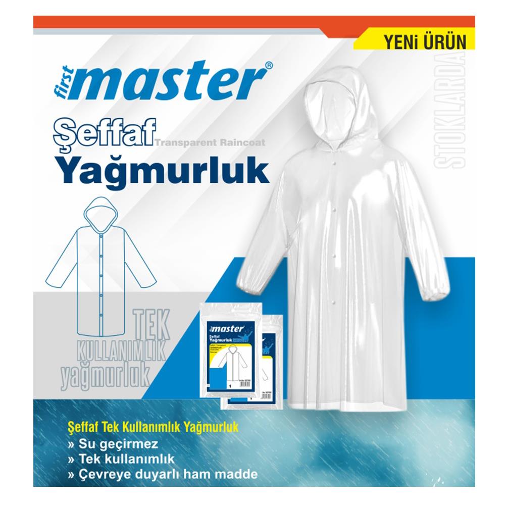 Master Tek Kullanımlık Şeffaf Yağmurluk küçük görsel