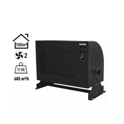 Heatbox 360 3000W Monofaze Elektrikli Fanlı Isıtıcı Krem görseli
