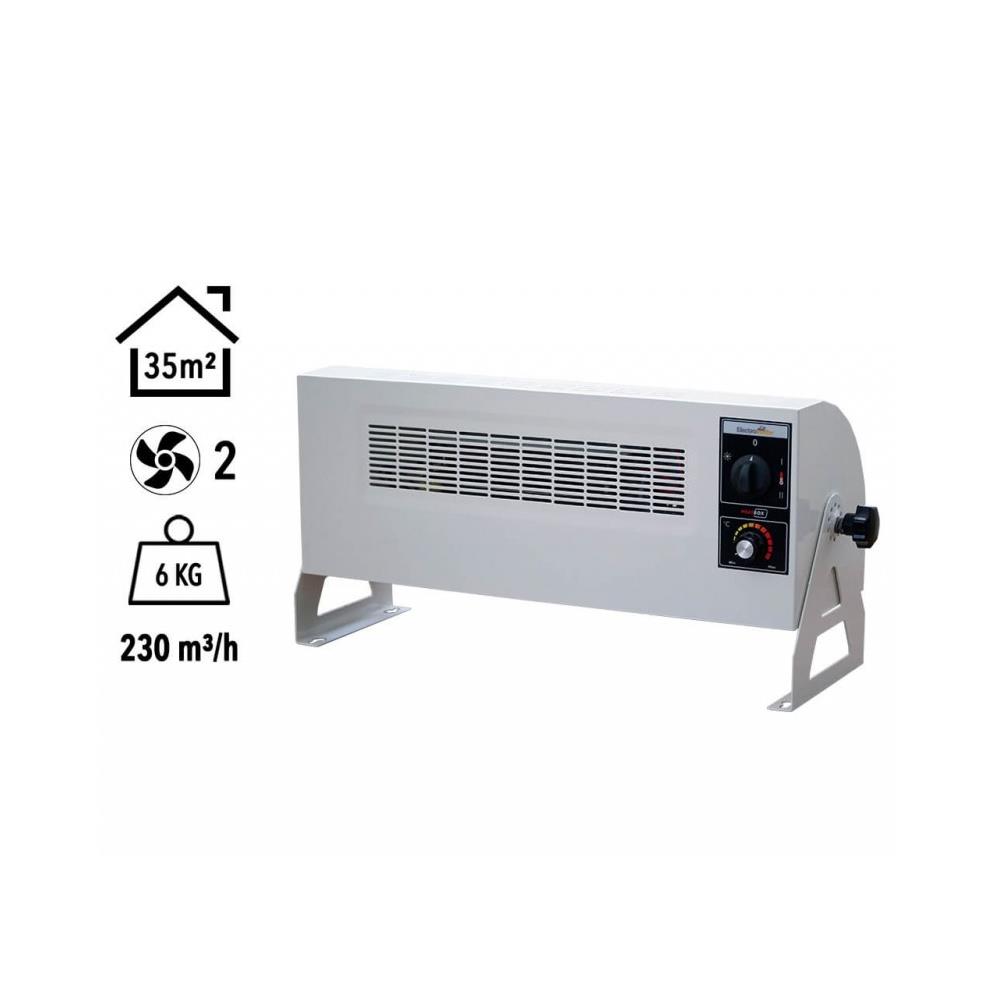 Heatbox 360 3000W Monofaze Elektrikli Fanlı Isıtıcı Krem küçük görsel
