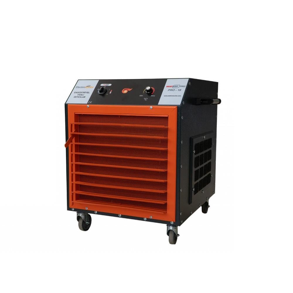 Heatbox Pro 12000W Trifaze Elektrikli Fanlı Isıtıcı Krem küçük görsel