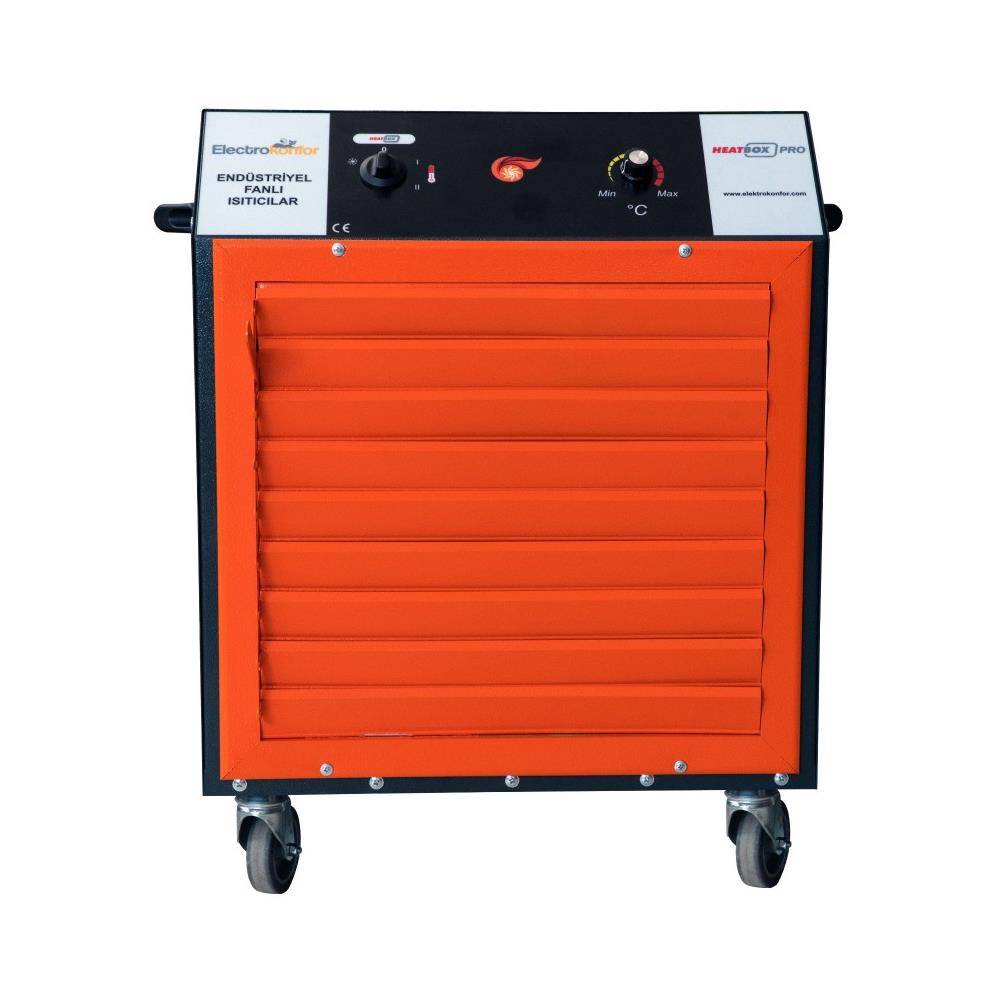 Heatbox Pro 12000W Trifaze Elektrikli Fanlı Isıtıcı Krem küçük görsel