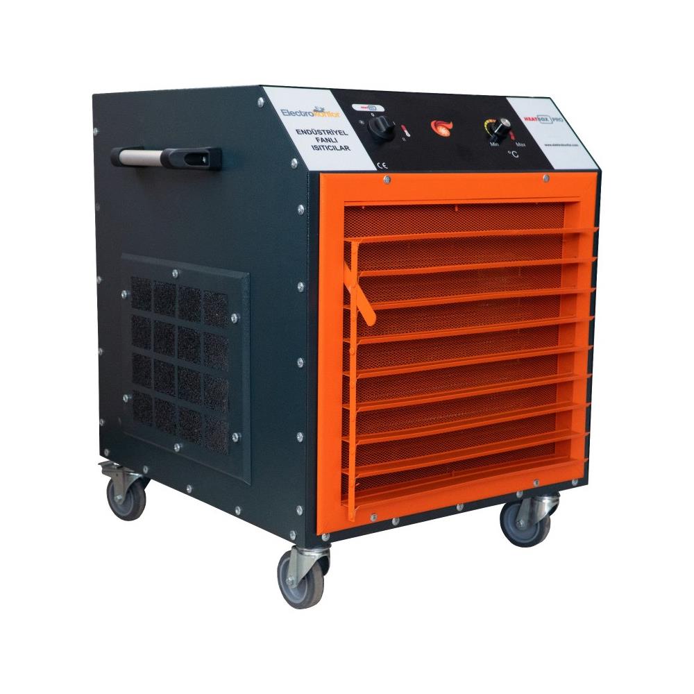 Heatbox Pro 12000W Trifaze Elektrikli Fanlı Isıtıcı Krem küçük görsel