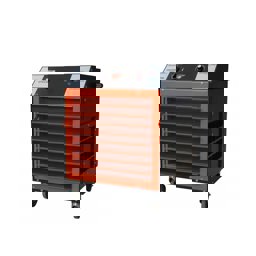 Heatbox Pro 12000W Trifaze Elektrikli Fanlı Isıtıcı Krem küçük görsel