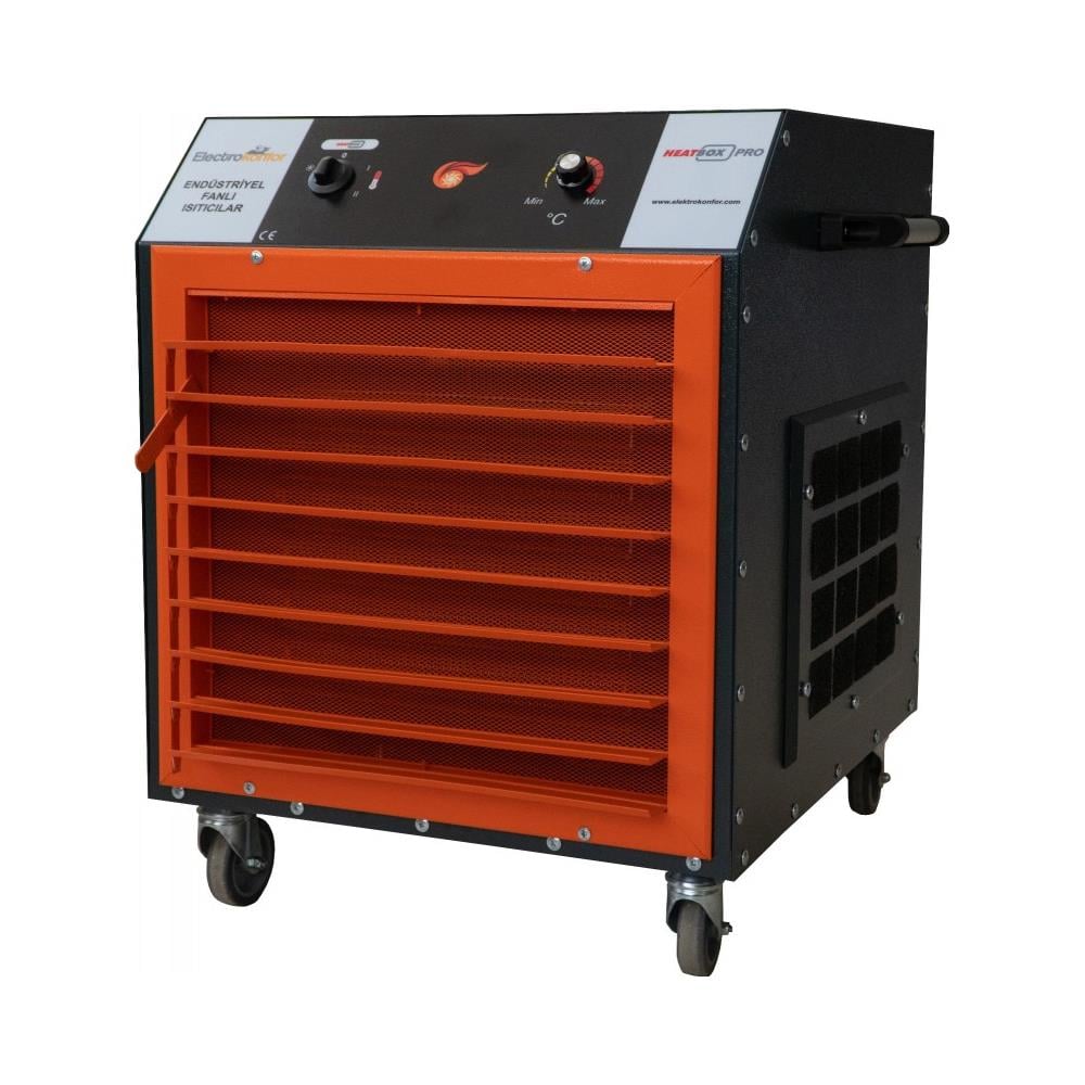Heatbox Pro 12000W Trifaze Elektrikli Fanlı Isıtıcı Krem küçük görsel