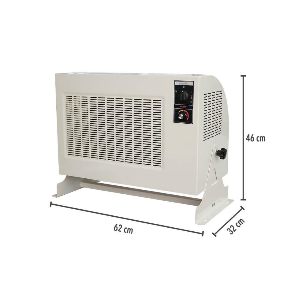 Heatbox Pro 12000W Trifaze Elektrikli Fanlı Isıtıcı Krem küçük görsel