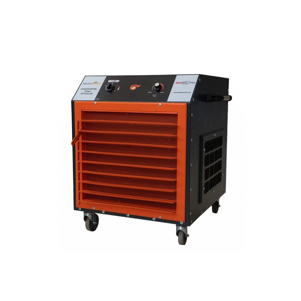 Heatbox Pro 12000W Trifaze Elektrikli Fanlı Isıtıcı Krem küçük görsel