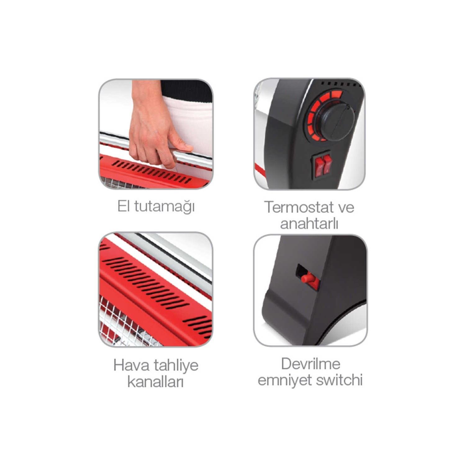 Minisan DP-1200-Q Quartz Isıtıcı 1200W küçük görsel