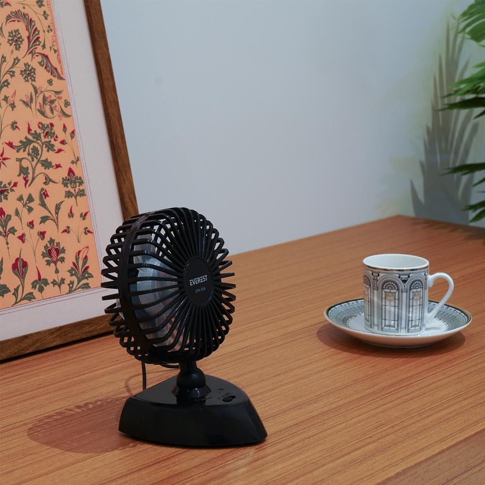 Everest Efn-504 2 Kademeli 3500 Rpm Taşınabilir Masaüstü Siyah Usb Fan küçük görsel