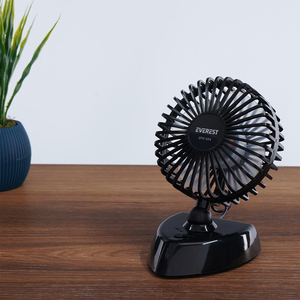 Everest Efn-504 2 Kademeli 3500 Rpm Taşınabilir Masaüstü Siyah Usb Fan küçük görsel