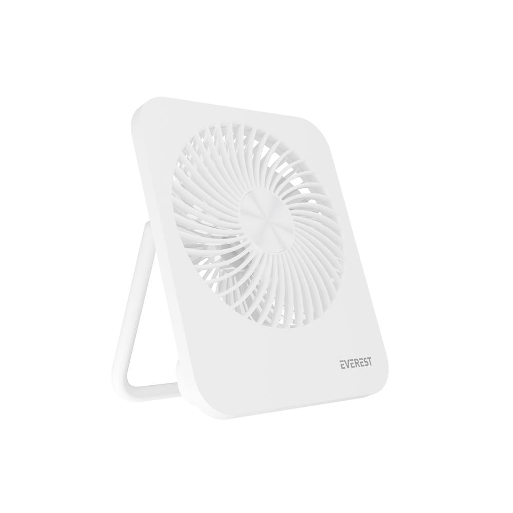 Everest Efn-601 Beyaz 2000Mah 4 Kademeli 4000Rpm Hız Masaüstü Usb Fan küçük görsel