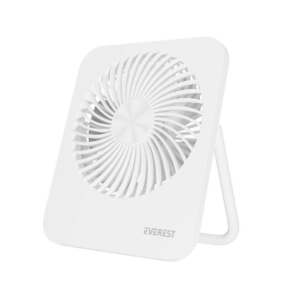 Everest Efn-601 Beyaz 2000Mah 4 Kademeli 4000Rpm Hız Masaüstü Usb Fan küçük görsel