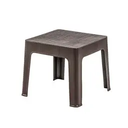 Brezza 2594 Ahşap Desen Sehpa 45x45x41 Cm Koyu Kahve görseli