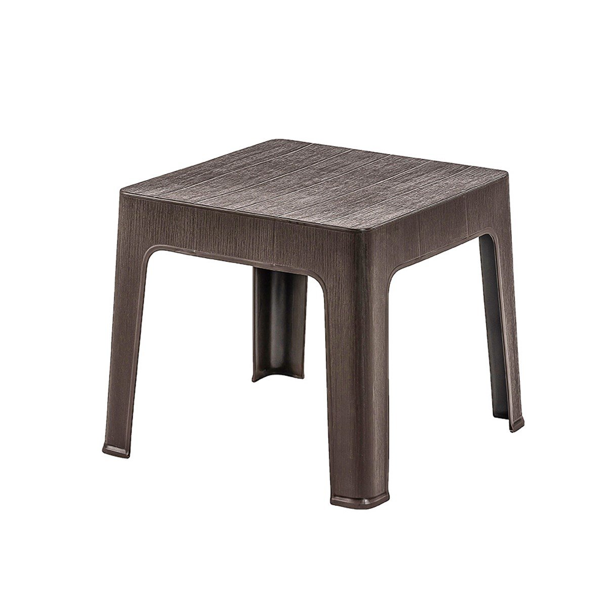 Brezza 2594 Ahşap Desen Sehpa 45x45x41 Cm Koyu Kahve küçük görsel