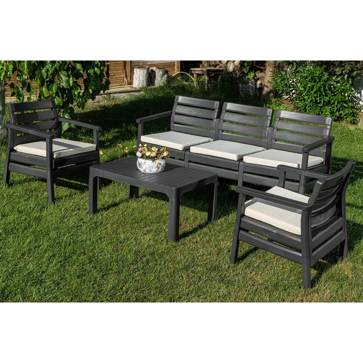 Brezza 2493 Solemare Bahçe Oturma Grubu 5 Kişilik küçük görsel