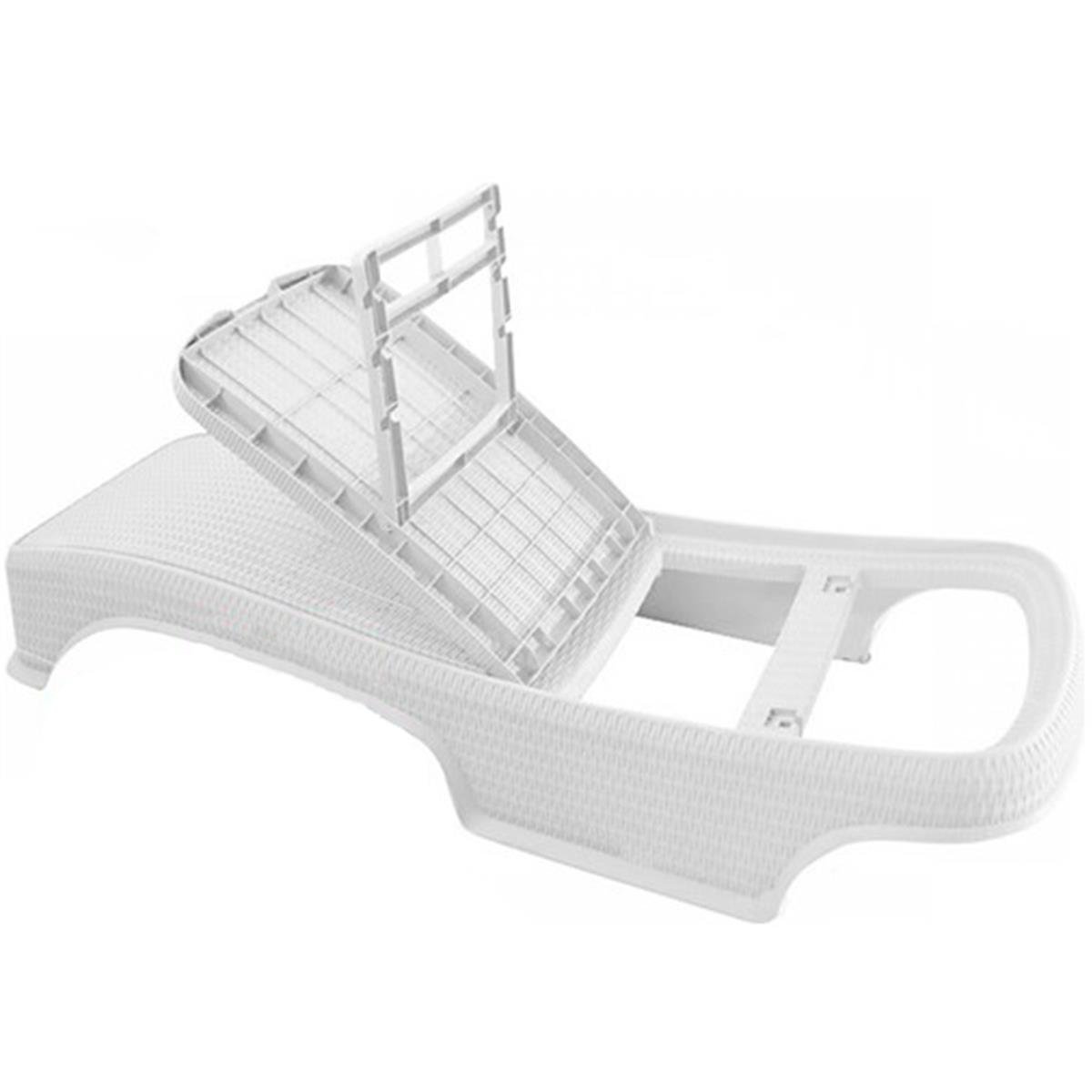 Brezza 2536 Royal Rattan Şezlong Beyaz küçük görsel