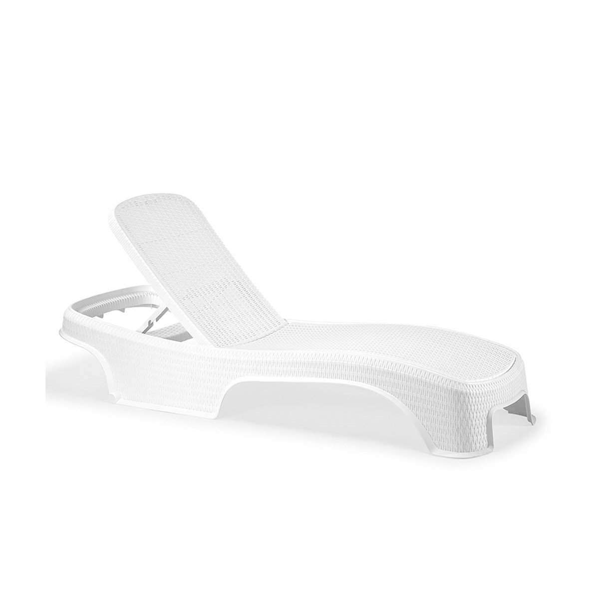 Brezza 2536 Royal Rattan Şezlong Beyaz küçük görsel