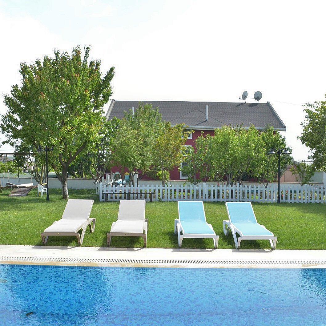 Brezza 2534 Royal Fileli Şezlong Beyaz/Mavi küçük görsel