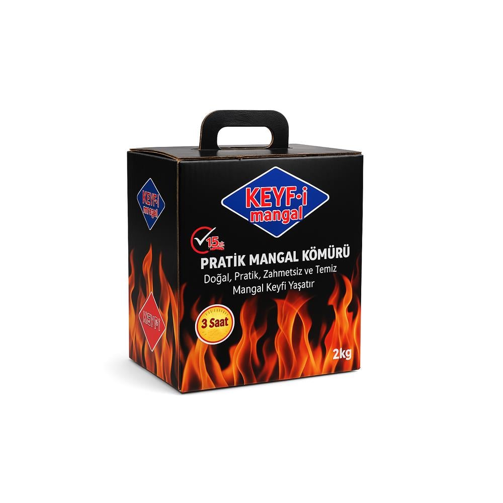 Keyf-İ Mangal Pratik Mangal Kömürü 2 Kg küçük görsel