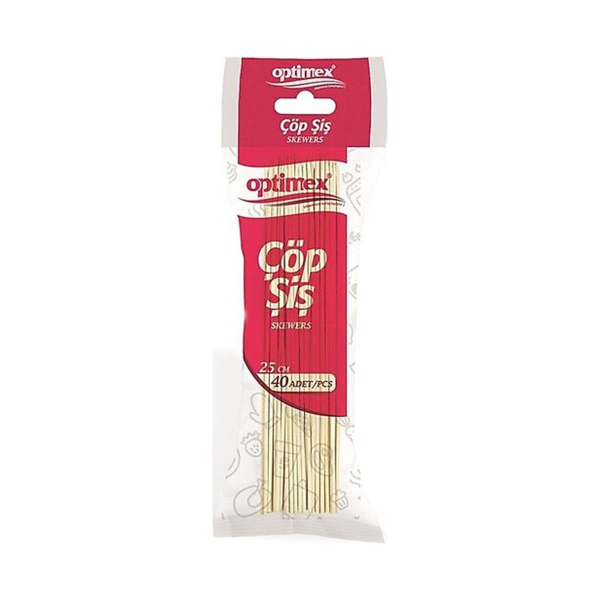 Optimex Çöp Şiş 25 Cm 40'lı küçük görsel