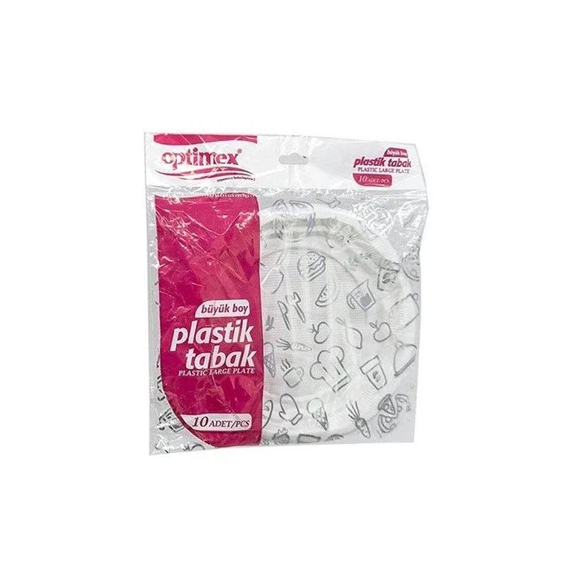 Optimex Plastik Büyük Tabak 10'lu küçük görsel