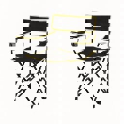 Romee Katlanır Rejisör Kamp Sandalyesi 19003 Siyah-Sarı görseli