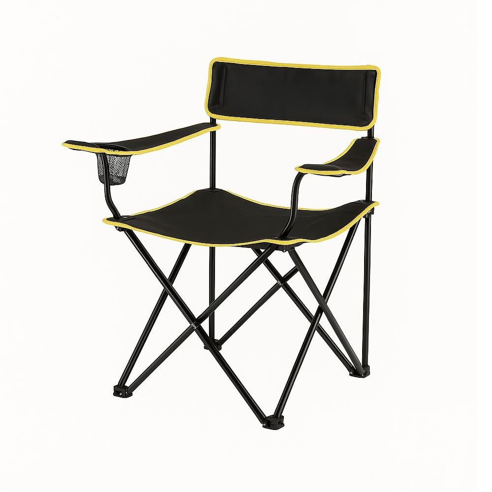 Romee Katlanır Rejisör Kamp Sandalyesi 19003 Siyah-Sarı küçük görsel