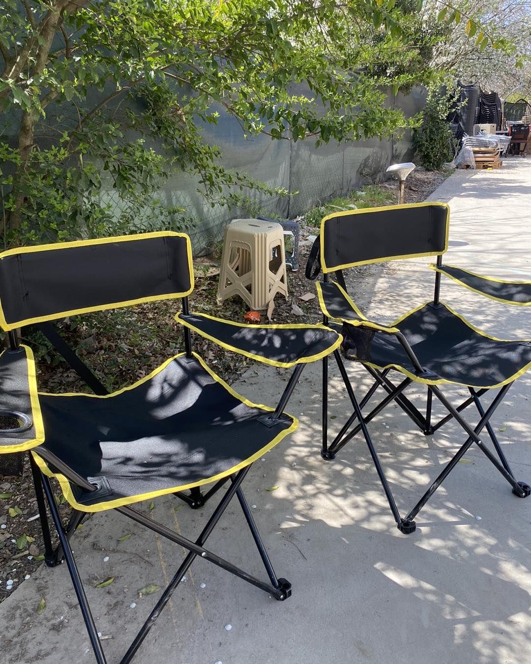 Romee Katlanır Rejisör Kamp Sandalyesi 19003 Siyah-Sarı küçük görsel