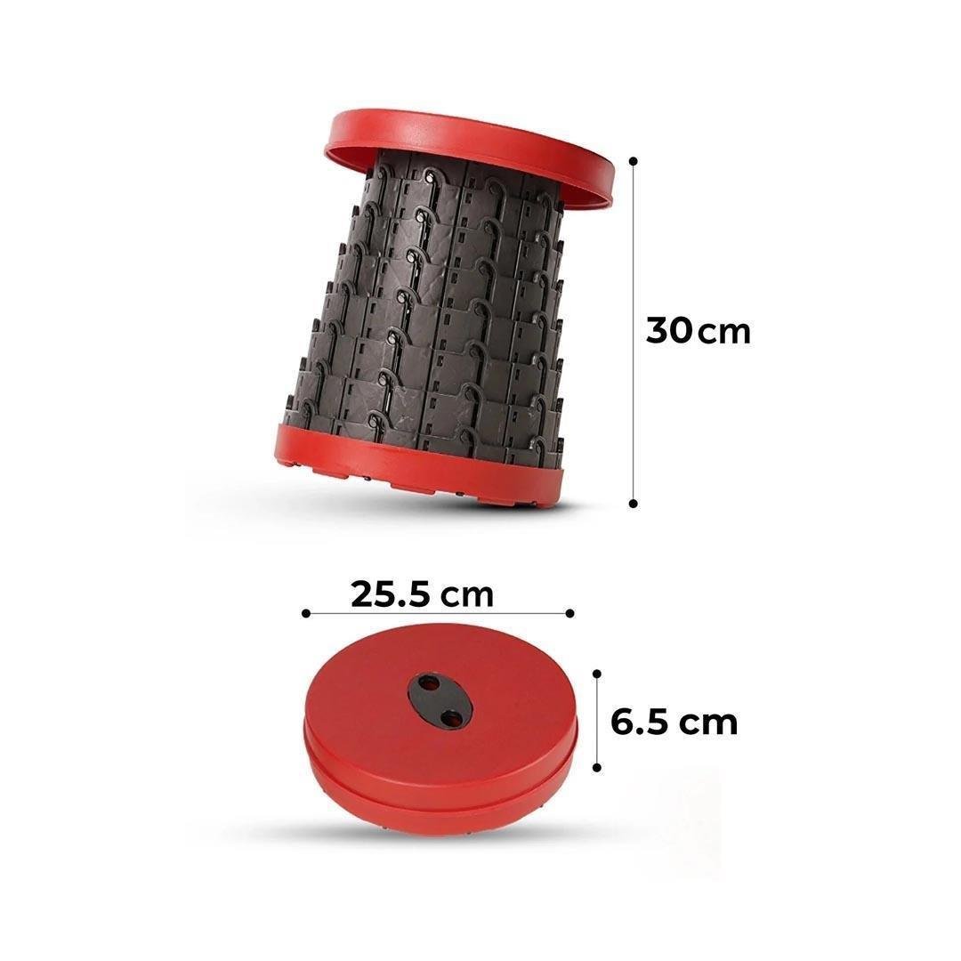 Evelüx Teleskopik Akordiyon Katlanır Tabure Kırmızı EVL20100 küçük görsel
