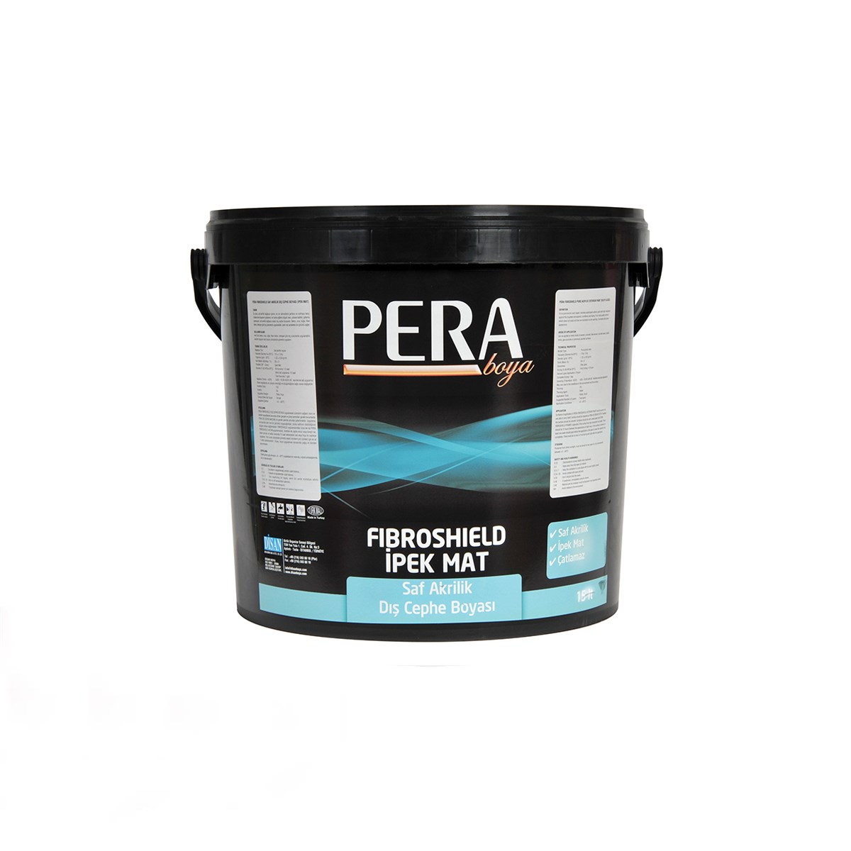 Pera Fibroshield İpek Mat Akrilik Dış Cephe Boyası 2,5 Lt (3,5 Kg) Beyaz küçük görsel