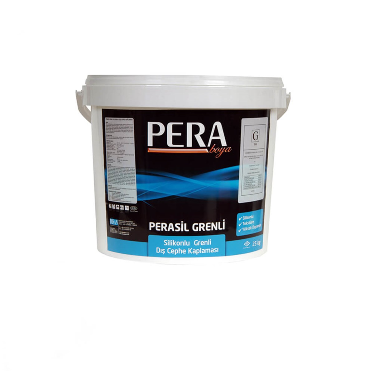 Perasil Grenli Dış Cephe Boyası 25 Kg Beyaz küçük görsel