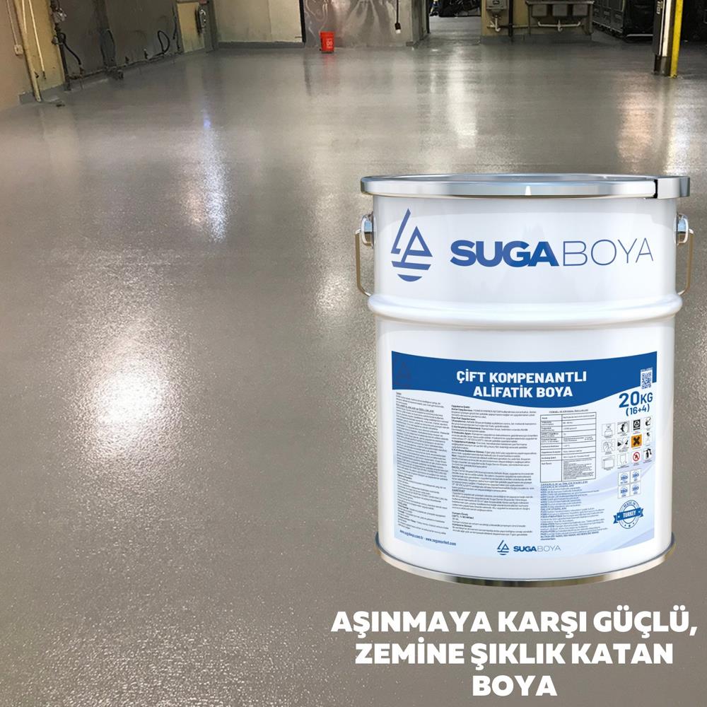 Suga Çift Kompenantlı Epoksi Zemin Boyası Alifatik Boya 16+4 20 Kg küçük görsel