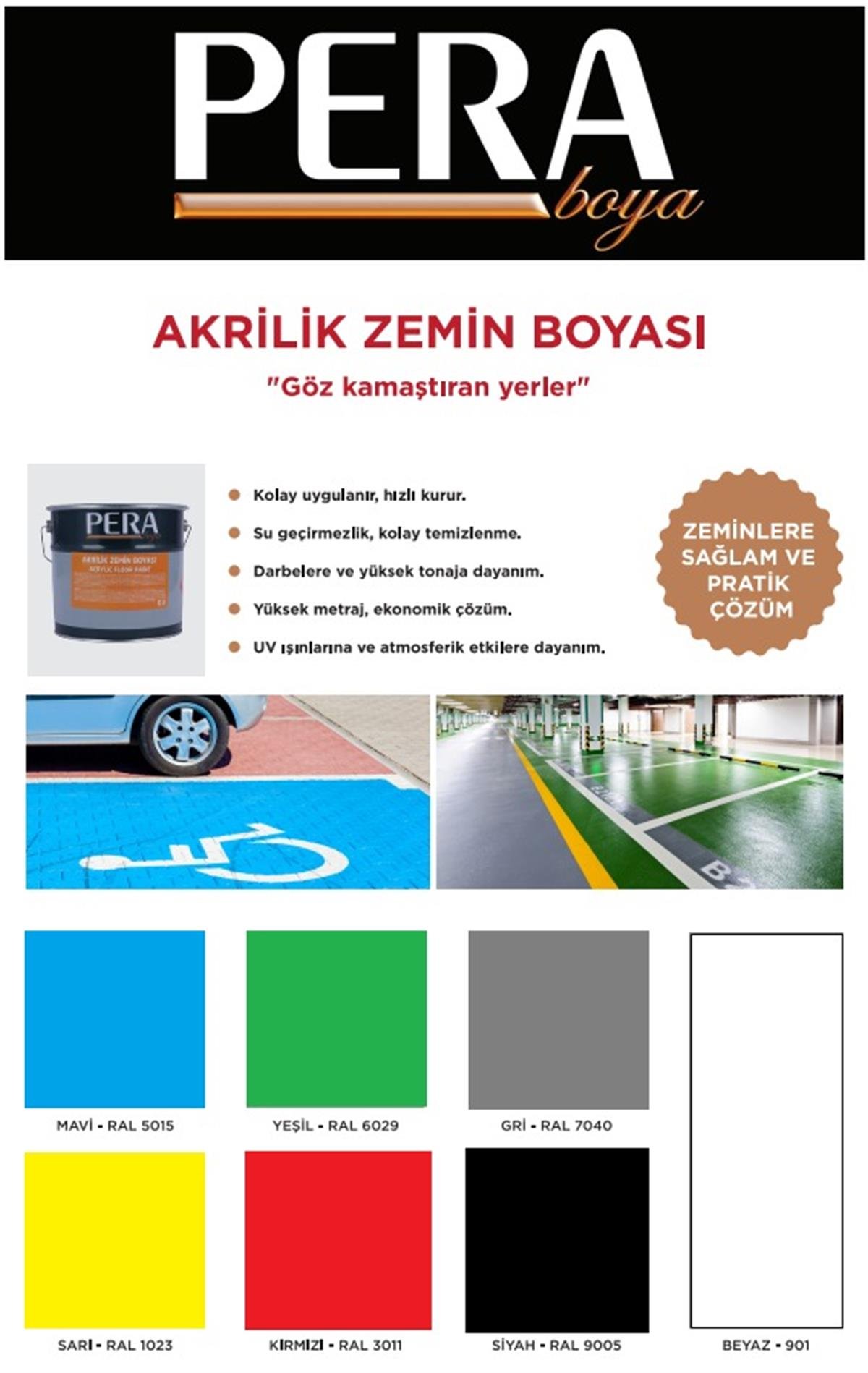 Pera Akrilik Zemin Boyası 2,20 Lt küçük görsel