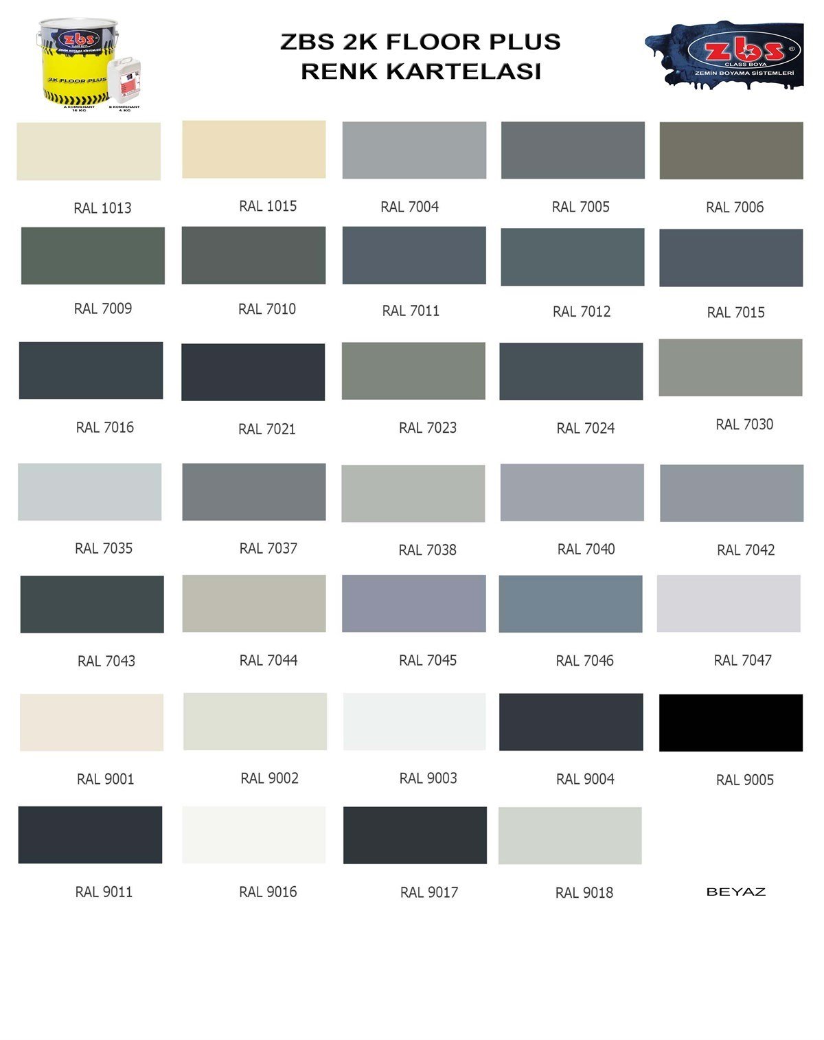 Zbs 2K Floor Plus - Sıvı Seramik 8+2 Kg (Seramik Üstü Zemin Boyası) küçük görsel