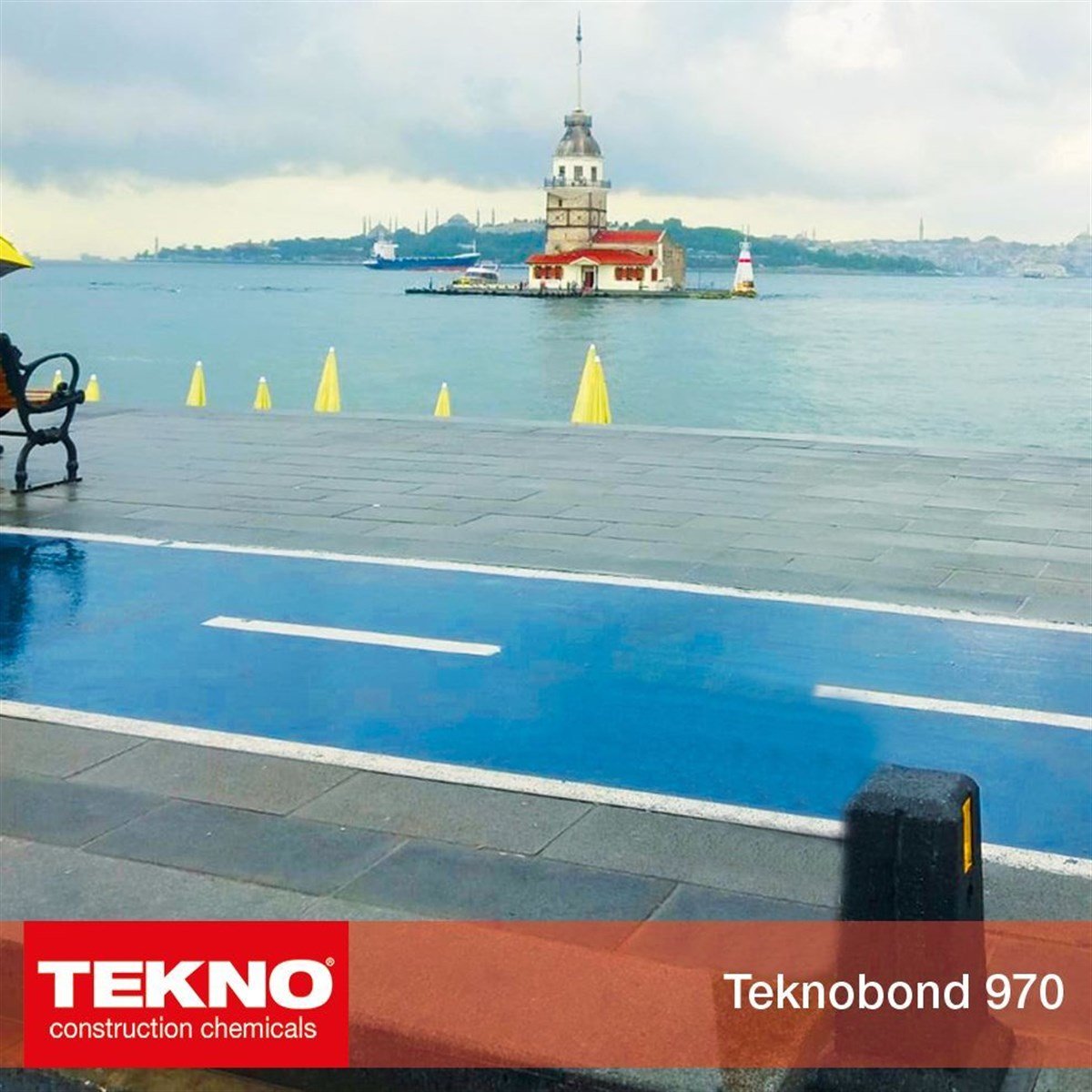 TEKNOBOND 970 Akrilat Esaslı Çift Bileşenli Yol Çizgi Boyası 25/1 küçük görsel